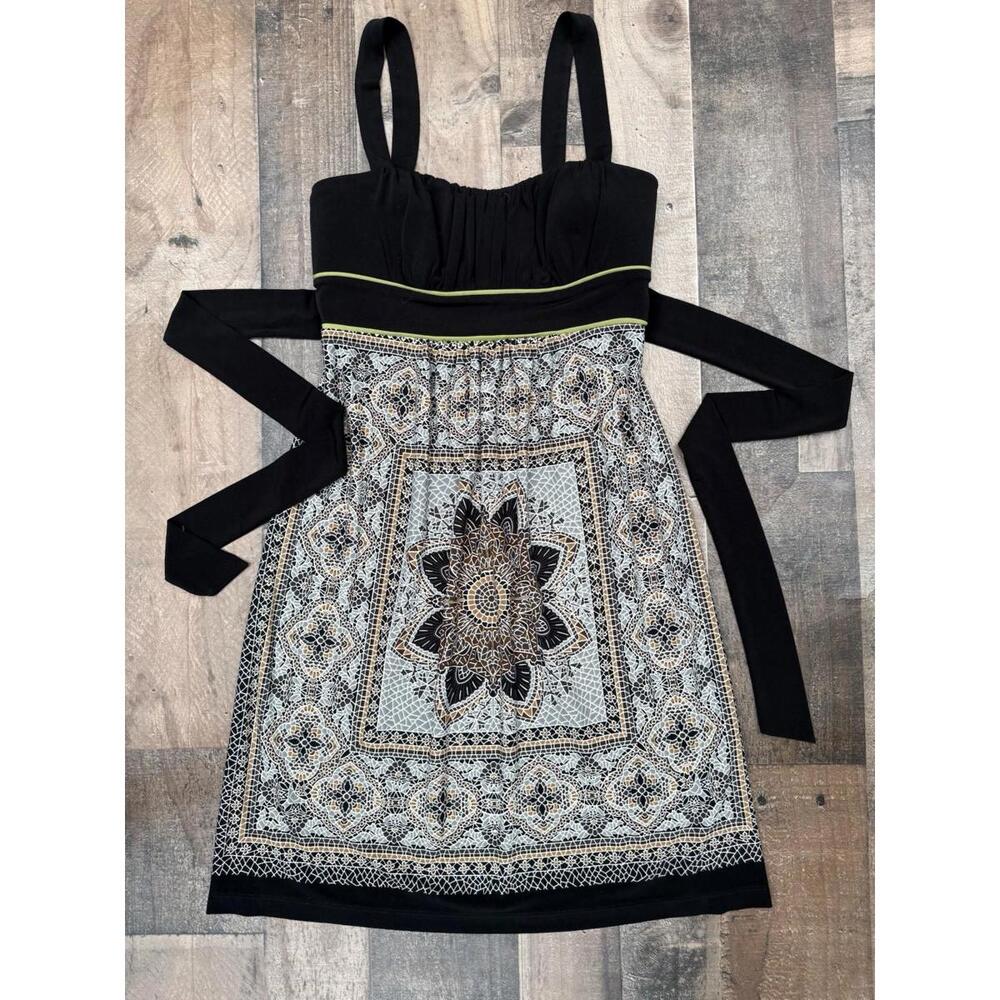 En Focus Studio Boho Design Women's BoHo Paisley  Waist A-Line Dress Size 6